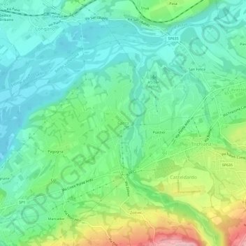 Carte topographique Farra, altitude, relief