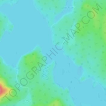 Carte topographique Lac Bouteroue, altitude, relief