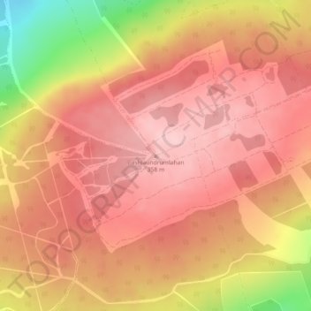 Carte topographique Cashlaundrumlahan, altitude, relief