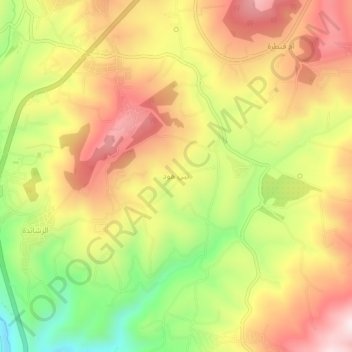 Carte topographique Nebi Hud, altitude, relief