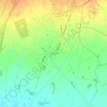 Carte topographique Domanins, altitude, relief