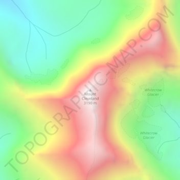 Carte topographique Mount Cleveland, altitude, relief