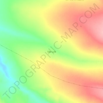 Carte topographique São Luís, altitude, relief