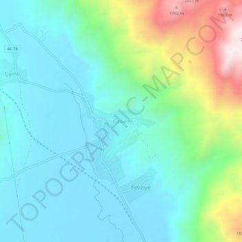 Carte topographique Geben, altitude, relief