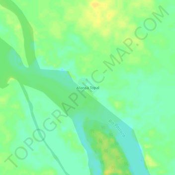 Carte topographique Aliansa Topal, altitude, relief
