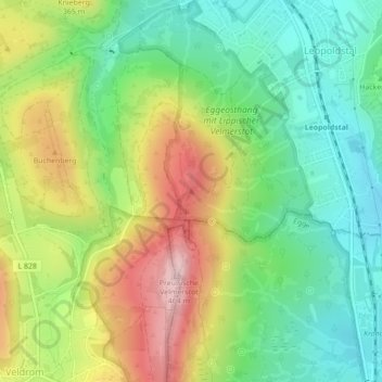 Carte topographique Lippische Velmerstot, altitude, relief