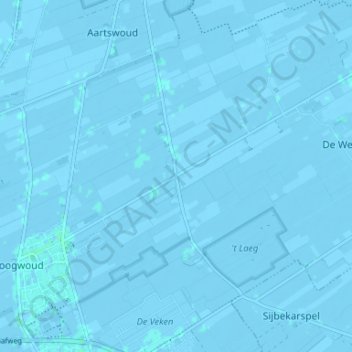 Carte topographique Gouwe, altitude, relief