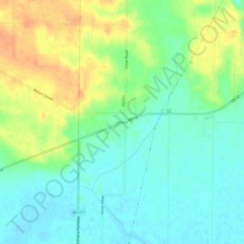 Carte topographique Union, altitude, relief