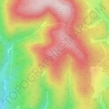 Carte topographique Adlersberg, altitude, relief