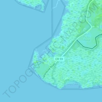 Carte topographique Steward Bayou, altitude, relief