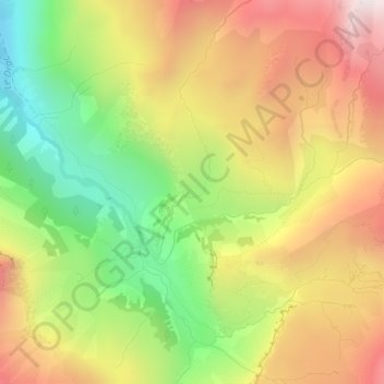 Carte topographique Cabanes de la Terce, altitude, relief