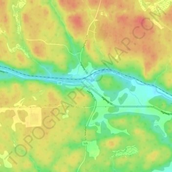 Carte topographique Hagar, altitude, relief