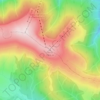 Carte topographique Miru, altitude, relief