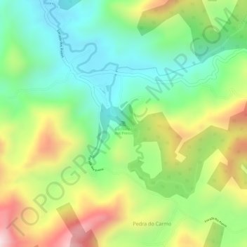 Carte topographique Cachoeira dos Pretos, altitude, relief