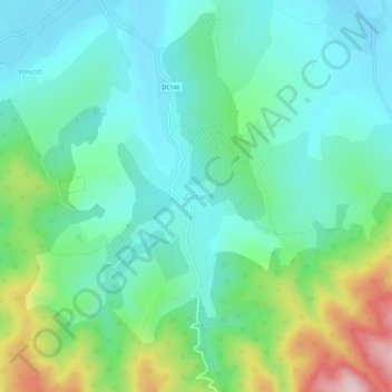 Carte topographique Cuzap, altitude, relief