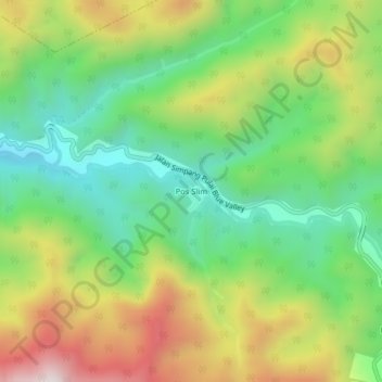 Carte topographique Pos Slim, altitude, relief