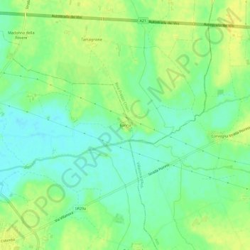 Carte topographique Banna, altitude, relief