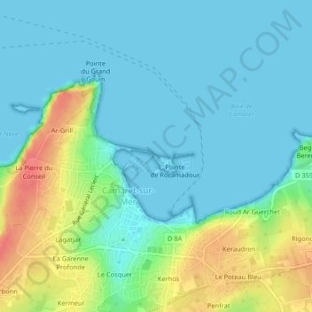 Carte topographique Le Sillon, altitude, relief