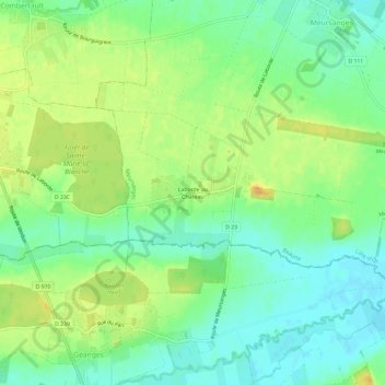 Carte topographique Laborde au Château, altitude, relief