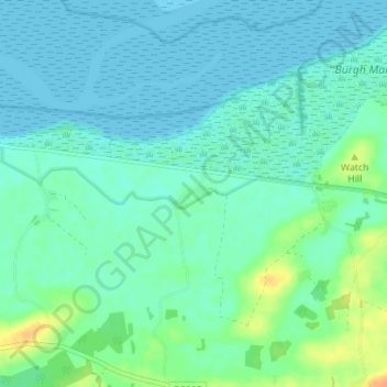 Carte topographique Boustead Hill, altitude, relief