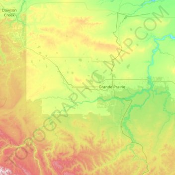 Carte topographique Wembley (town), altitude, relief