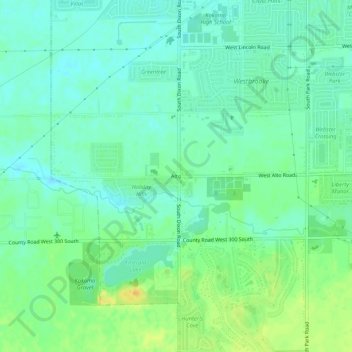 Carte topographique Alto, altitude, relief