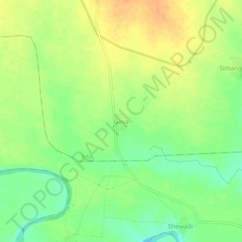 Carte topographique Gava, altitude, relief