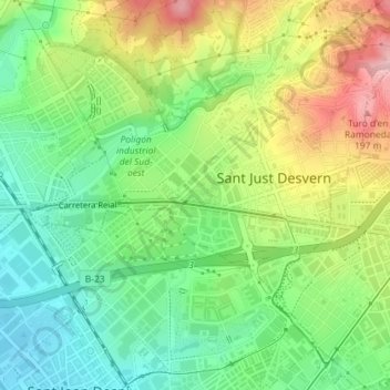 Carte topographique Walden 7, altitude, relief