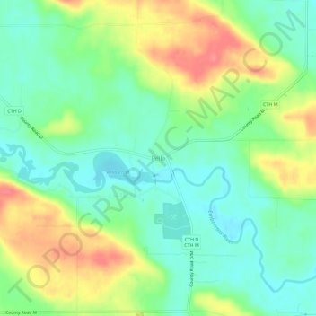 Carte topographique Pella, altitude, relief