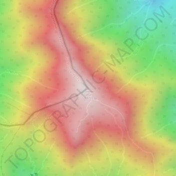 Carte topographique Mount Tahan, altitude, relief