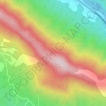 Carte topographique Campo Redondo, altitude, relief