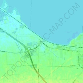 Carte topographique Venice, altitude, relief