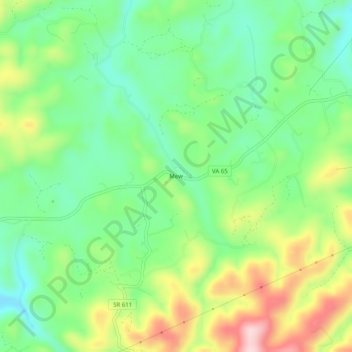 Carte topographique Mew, altitude, relief