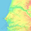 Carte topographique Louga, altitude, relief