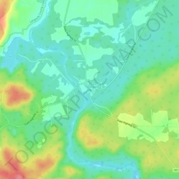 Carte topographique Lily, altitude, relief
