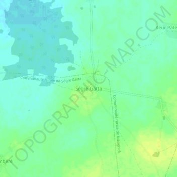 Carte topographique Ségré Gatta, altitude, relief