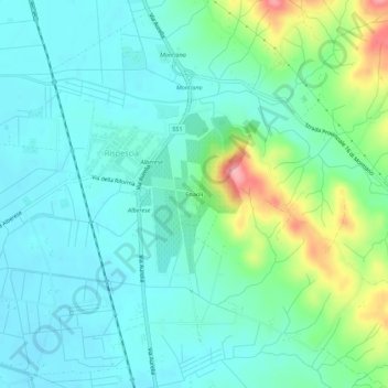Carte topographique Enaoli, altitude, relief