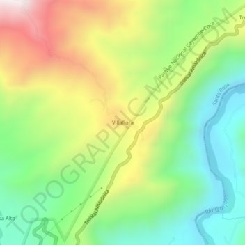 Carte topographique Villaflora, altitude, relief