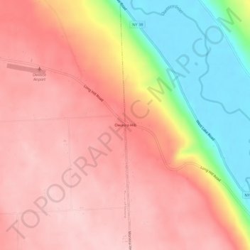 Carte topographique Owasco Hill, altitude, relief