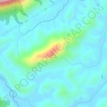 Carte topographique Morro do Sabão, altitude, relief