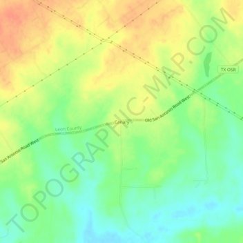 Carte topographique Canary, altitude, relief