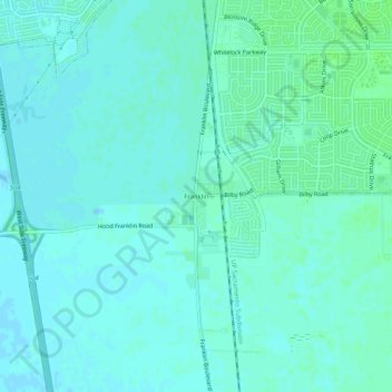 Carte topographique Franklin, altitude, relief
