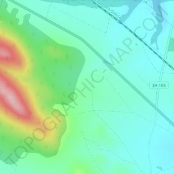 Carte topographique La Turana, altitude, relief