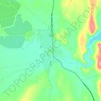 Carte topographique Kırka, altitude, relief