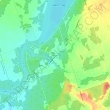 Carte topographique Bolsover, altitude, relief