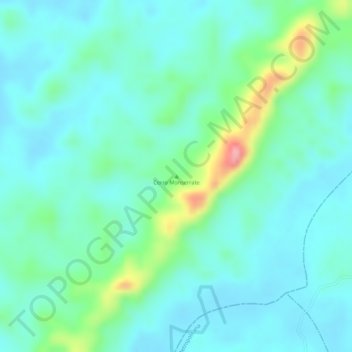 Carte topographique Cerro Monserrate, altitude, relief