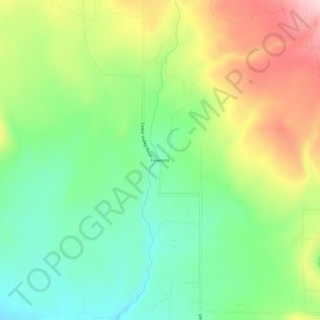 Carte topographique Firwood, altitude, relief