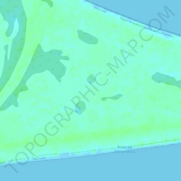 Carte topographique Restinga da Marambaia, altitude, relief