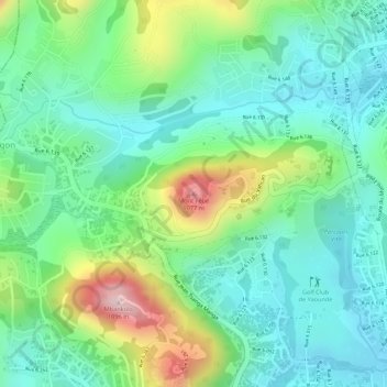 Carte topographique Mont Fébé, altitude, relief