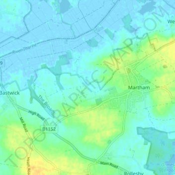 Carte topographique Cess, altitude, relief